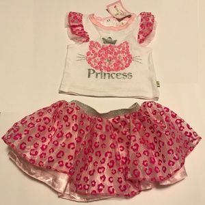 Duck Goose Baby clothes Princess T-Shirt and Skirt